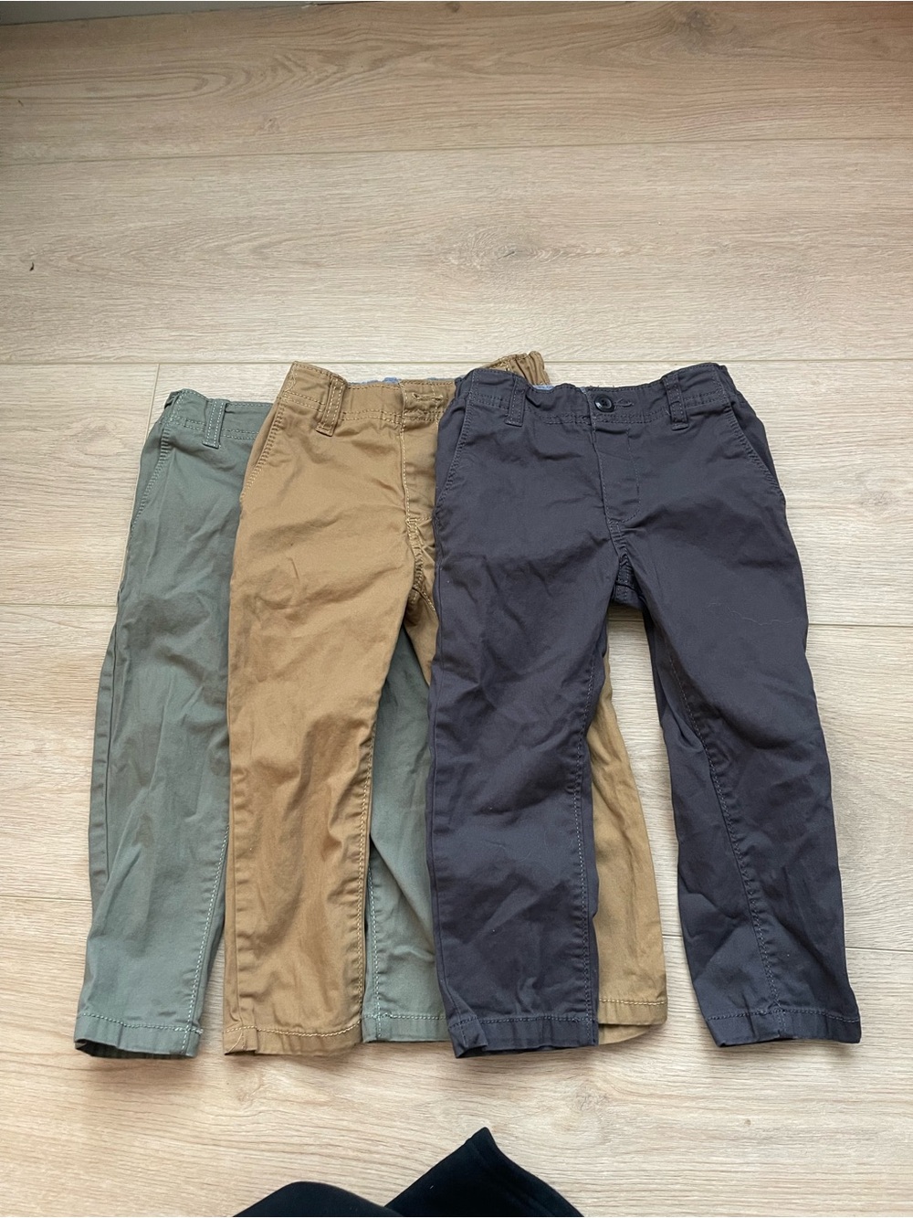 OshKosh B'gosh Toddler Pull-On Pants in Brown, Light Blue & Tan